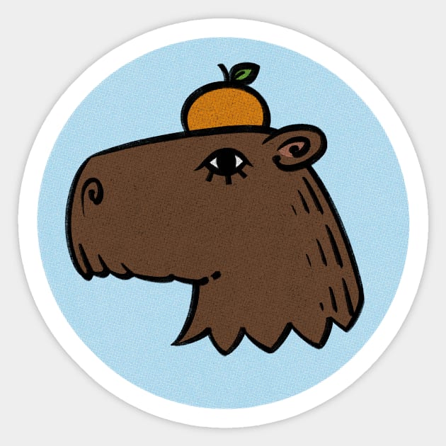 Capybara Sticker by maryallen138